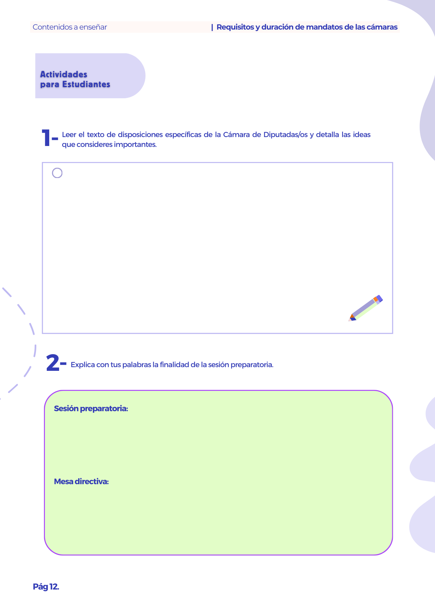 Manual Primaria Requisitos y Duración de Mandatos en las Cámaras 5° y 6 °