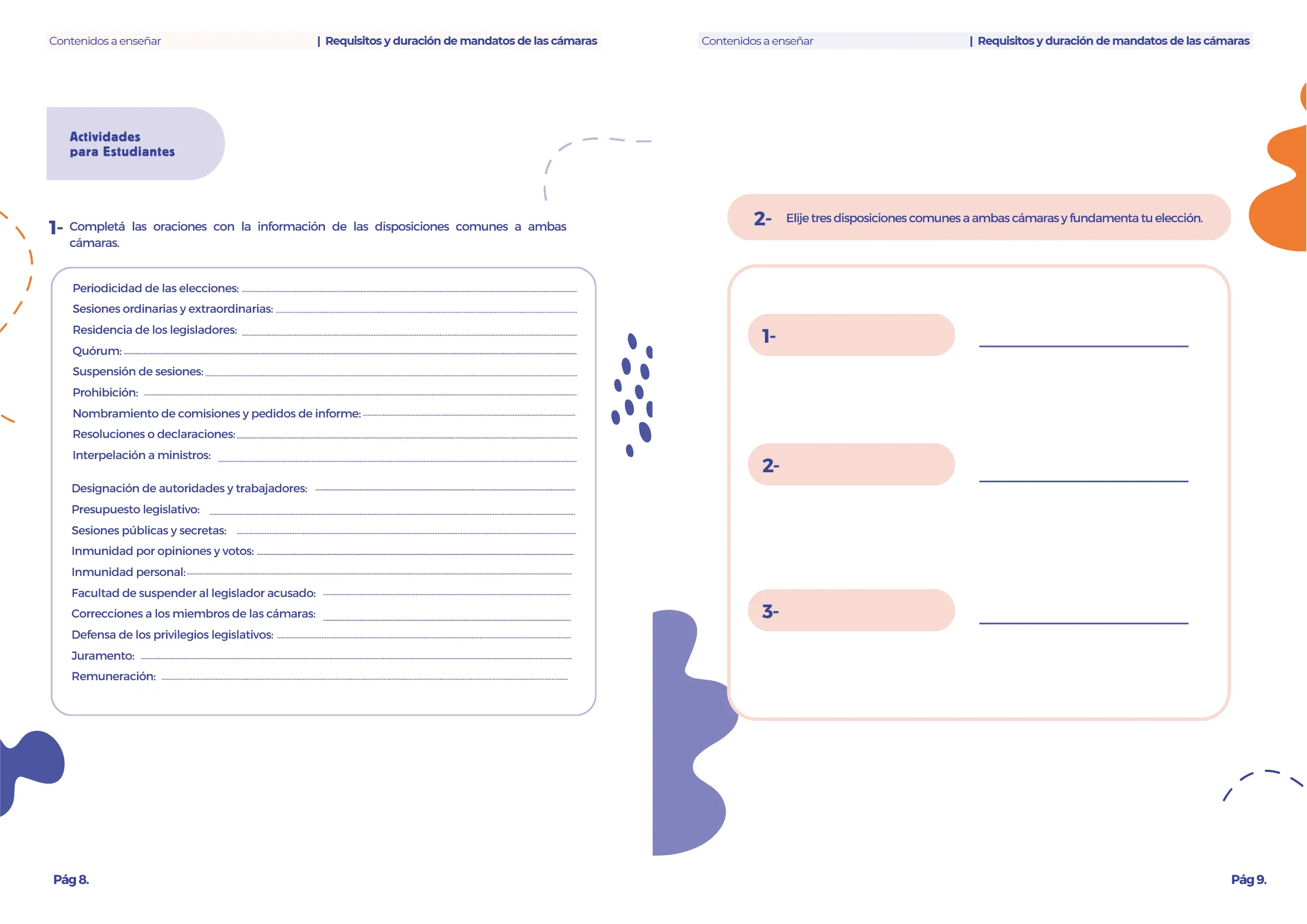 Manual Primaria Requisitos y Duración de Mandatos en las Cámaras 5° y 6 °