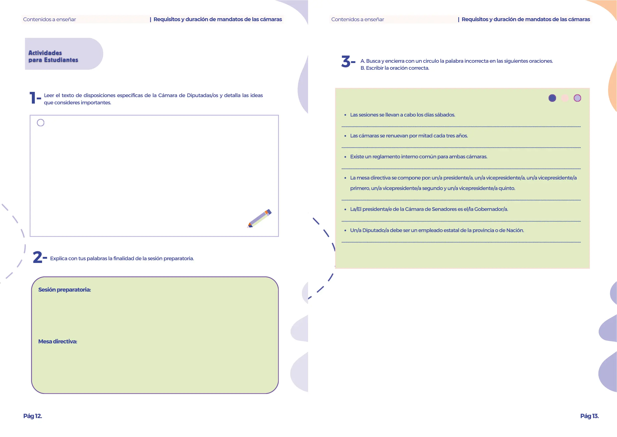 Manual Primaria Requisitos y Duración de Mandatos en las Cámaras 5° y 6 °