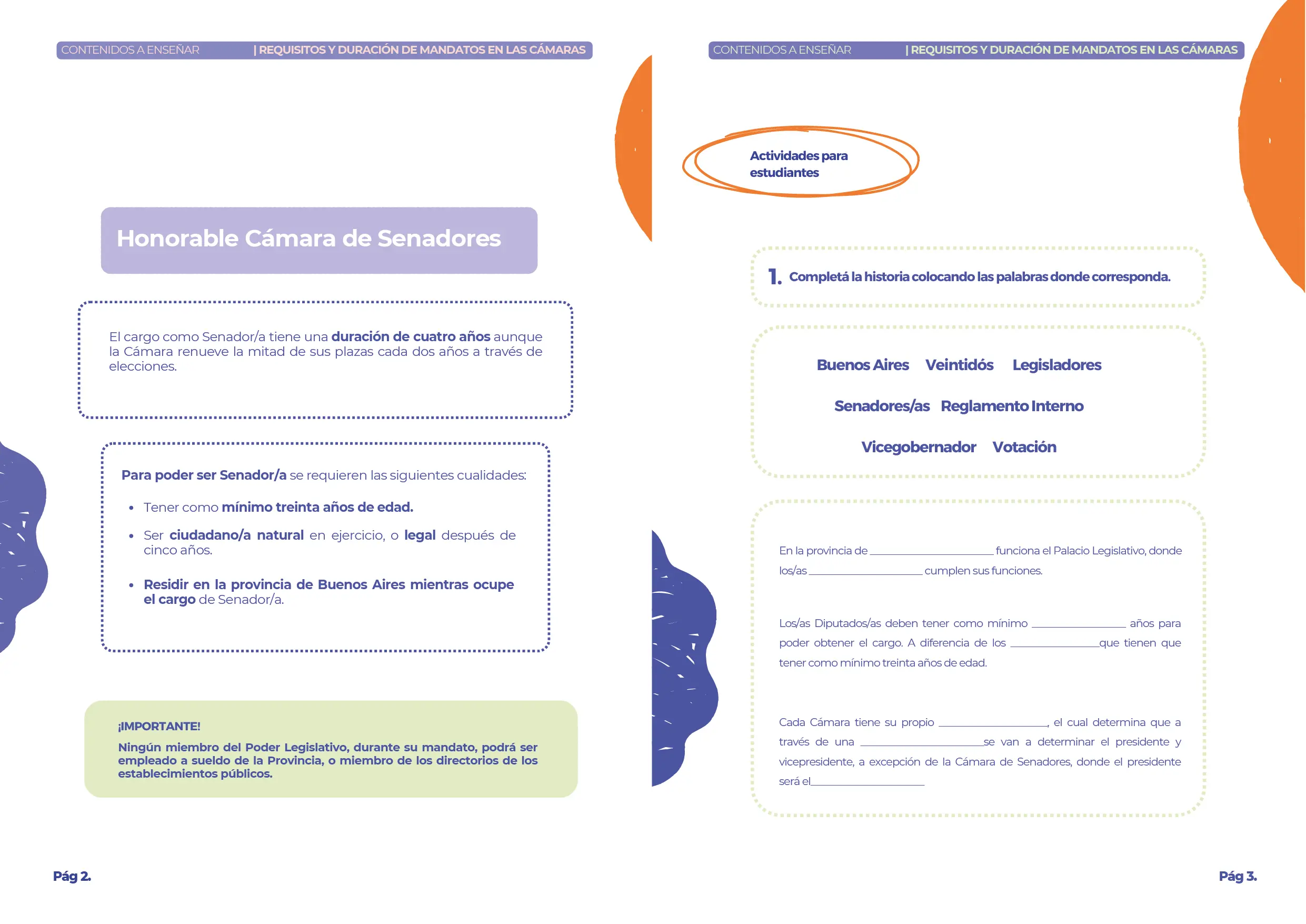 Manual Primaria Requisitos y Duración de Mandatos en las Cámaras 3° y 4°