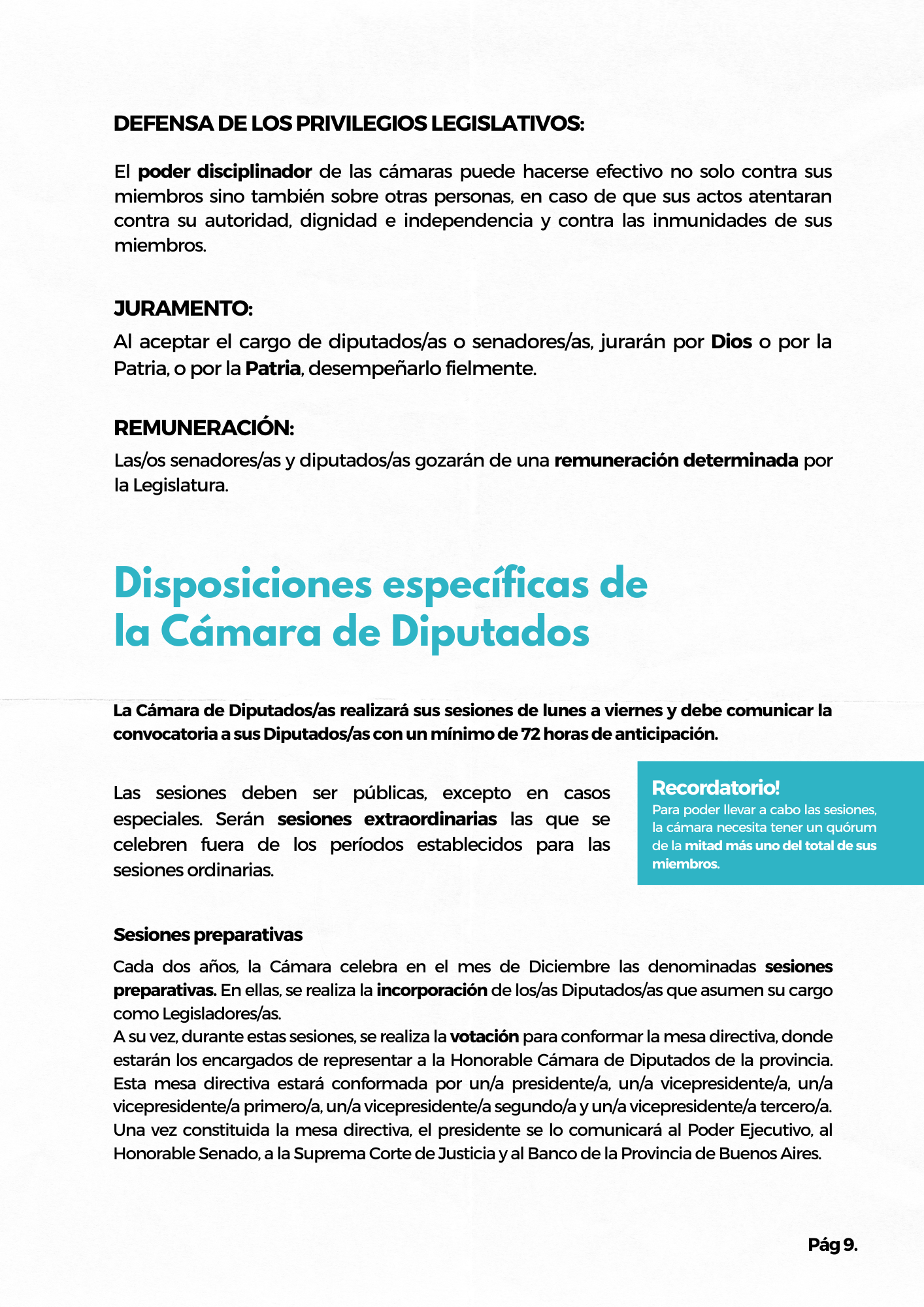 Manual. El funcionamiento de la Cámara de Diputados