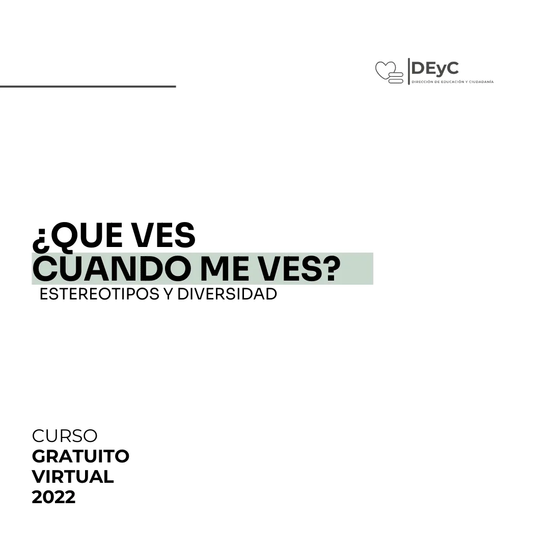 Curso: ¿Qué ves cuando me ves? Estereotipos y diversidad