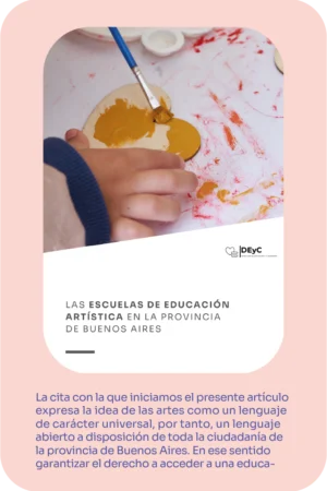 Publicación: Las escuelas de Educación artística en la provincia de Buenos Aires