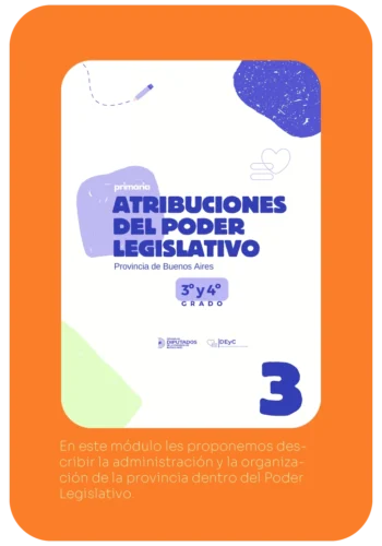 Manual Primaria. Atribuciones del Poder Legislativo de la provincia de Buenos Aires para 3° y 4° grado