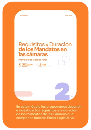 Manual Secundaria. Requisitos y duración de Mandatos en las cámaras de la provincia de Buenos Aires 2°